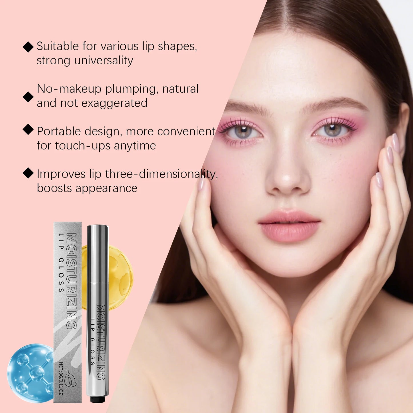 Moisturizing Lip Gloss Plumping Lip Essence Fade Lip Fine Lines Reduce Dryness Long Lasting Repairing Hydrating Essence Lip Balm Peaceful Pleasures Health and Wellness