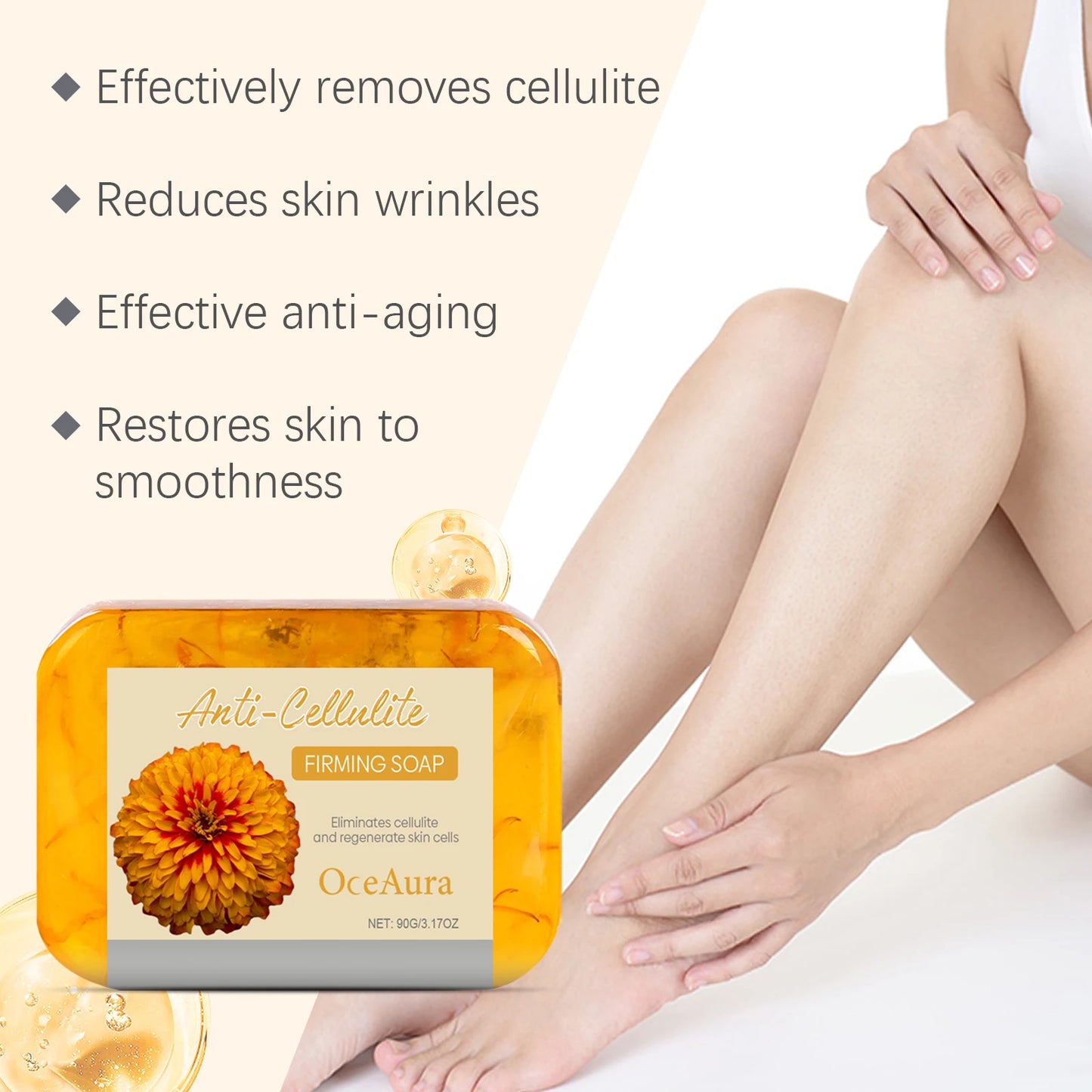OceAura NMN Firming Body Soap Bar | Shea Butter & Glycerin 90g
