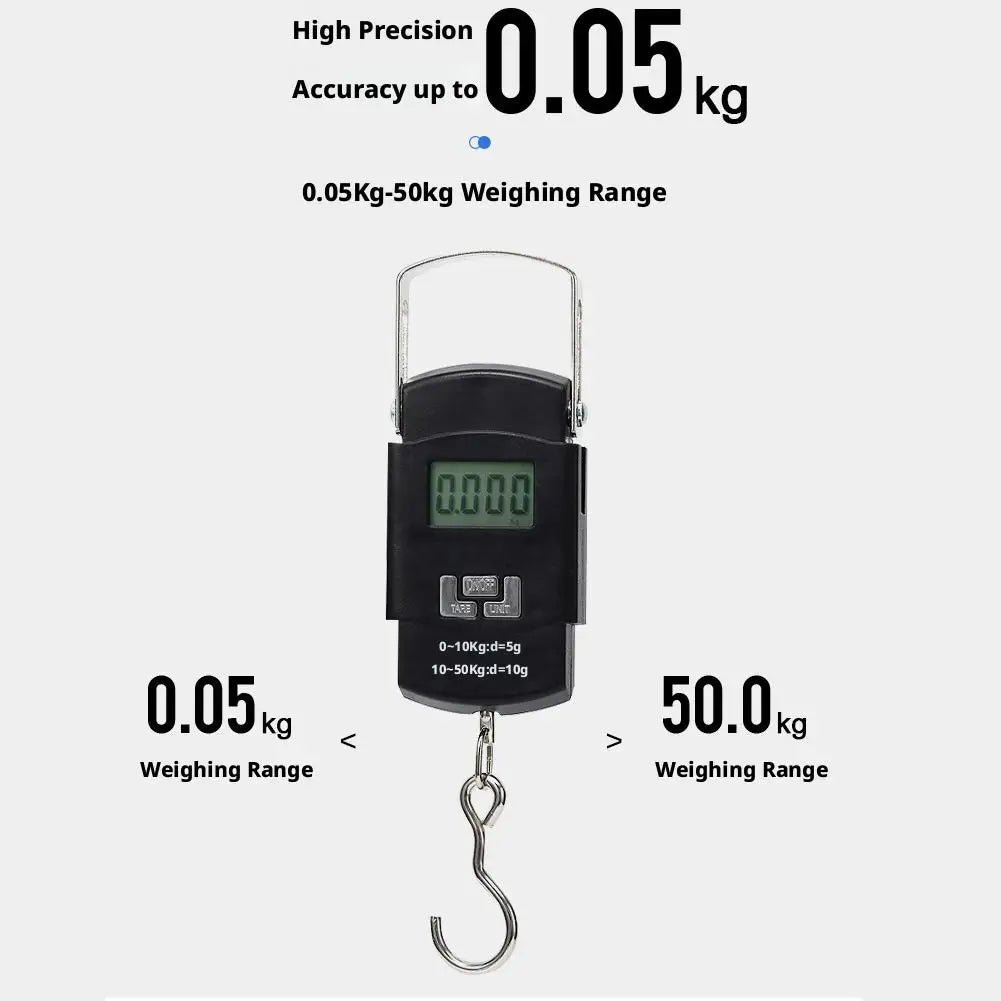 High-precision portable electronic scale household portable mini weighing scale 50kg hook scale food scale （No battery） Peaceful Pleasures Health and Wellness
