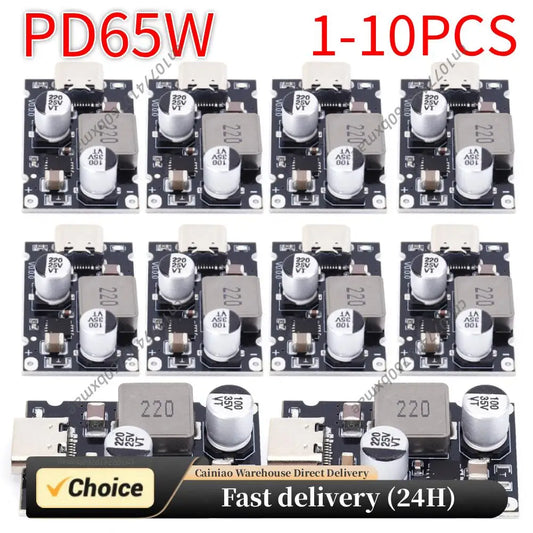 PD65W Fast Charger Supports PD3.1 QC3.0 SCP PPS Charging Circuit Board 5V 9V 12V 20V Fast Charging Board for Phone Fast Charging Peaceful Pleasures Health and Wellness