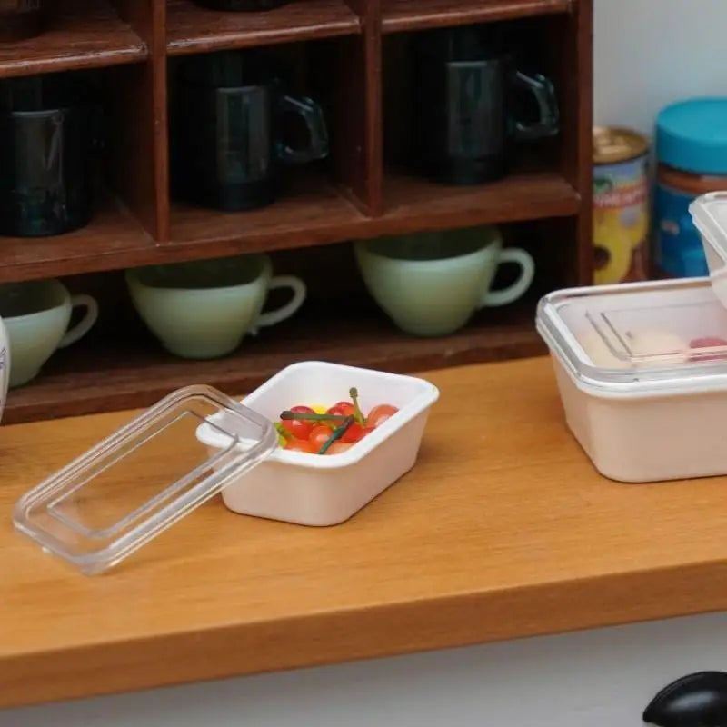 1/6 Scale Miniature Storage Box Set | Dollhouse Kitchen Model