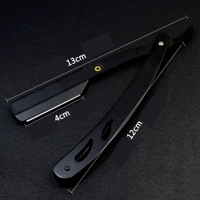 Foldable Stainless Steel Straight Razor – Vintage Barber Blade Straight Shaving Razor Peaceful Pleasures Health and Wellness