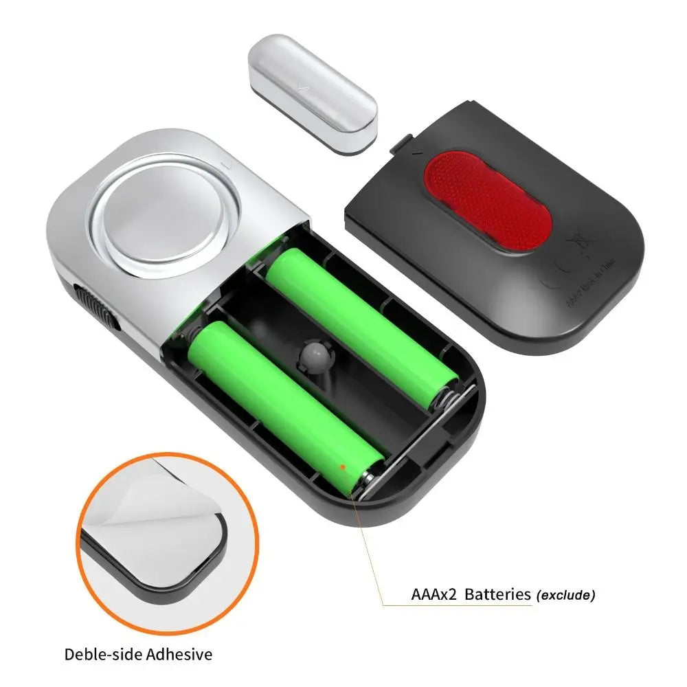 Magnetic Sensor Burglar Alarm Battery Powered High Decibel Detector Door Magnetic System Plastic Wireless Window Sensor Peaceful Pleasures Health and Wellness