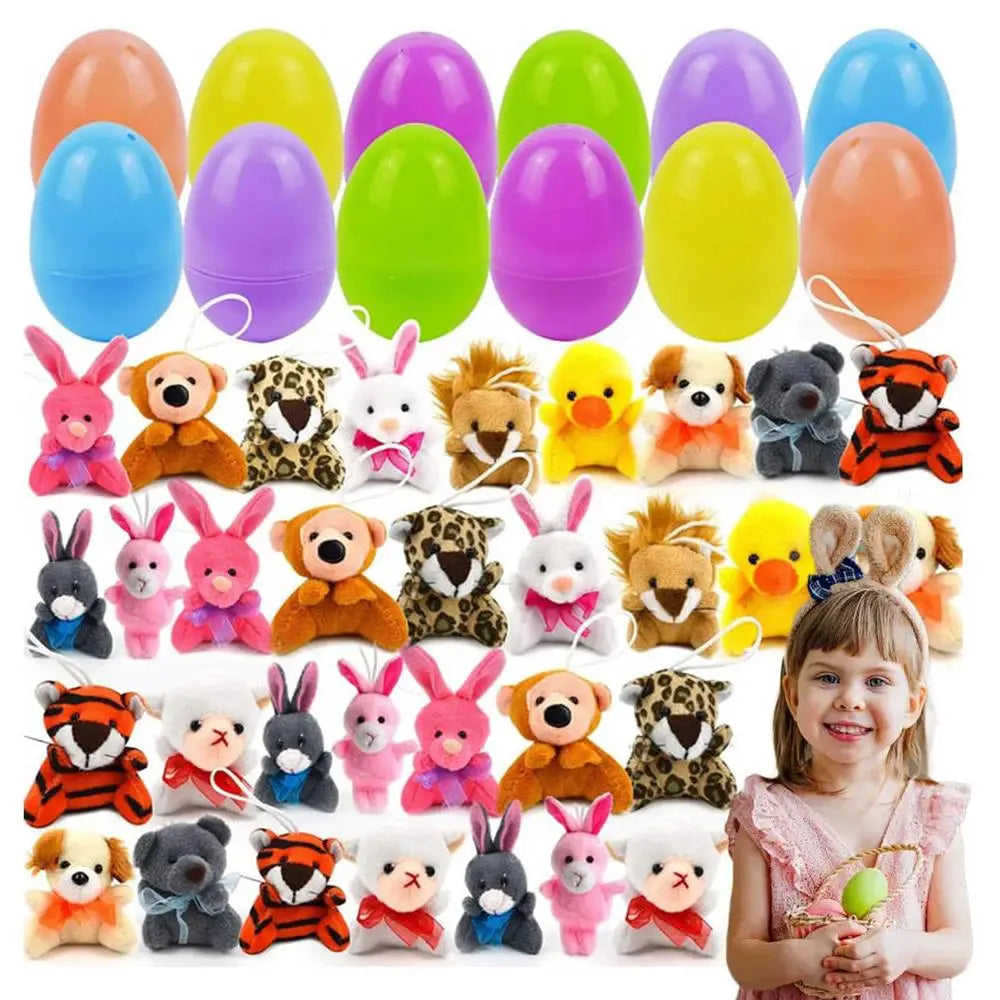 Prefilled Easter Eggs with Plush Animal Toys – 12, 24 or 36 Pack Prefilled Easter Eggs Peaceful Pleasures Health and Wellness 36pcs CN