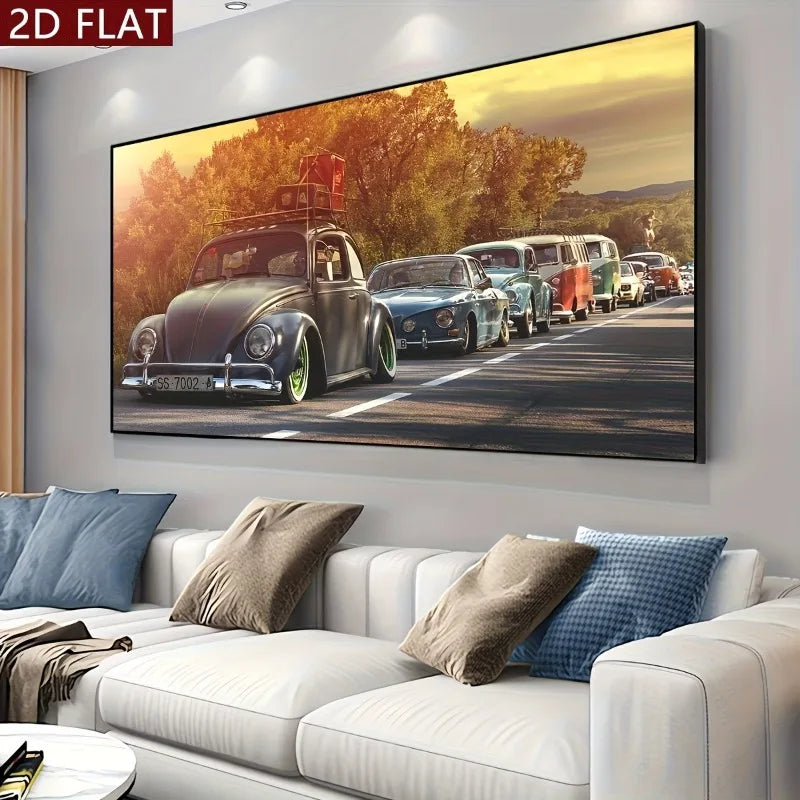 Fashion Car Canvas Wall Art Poster | Unframed Modern Print Canvas Wall Art Peaceful Pleasures Health and Wellness