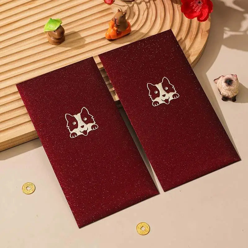 6-Pack Hot Stamping Lucky Money Red Envelopes – Birthday & Wedding