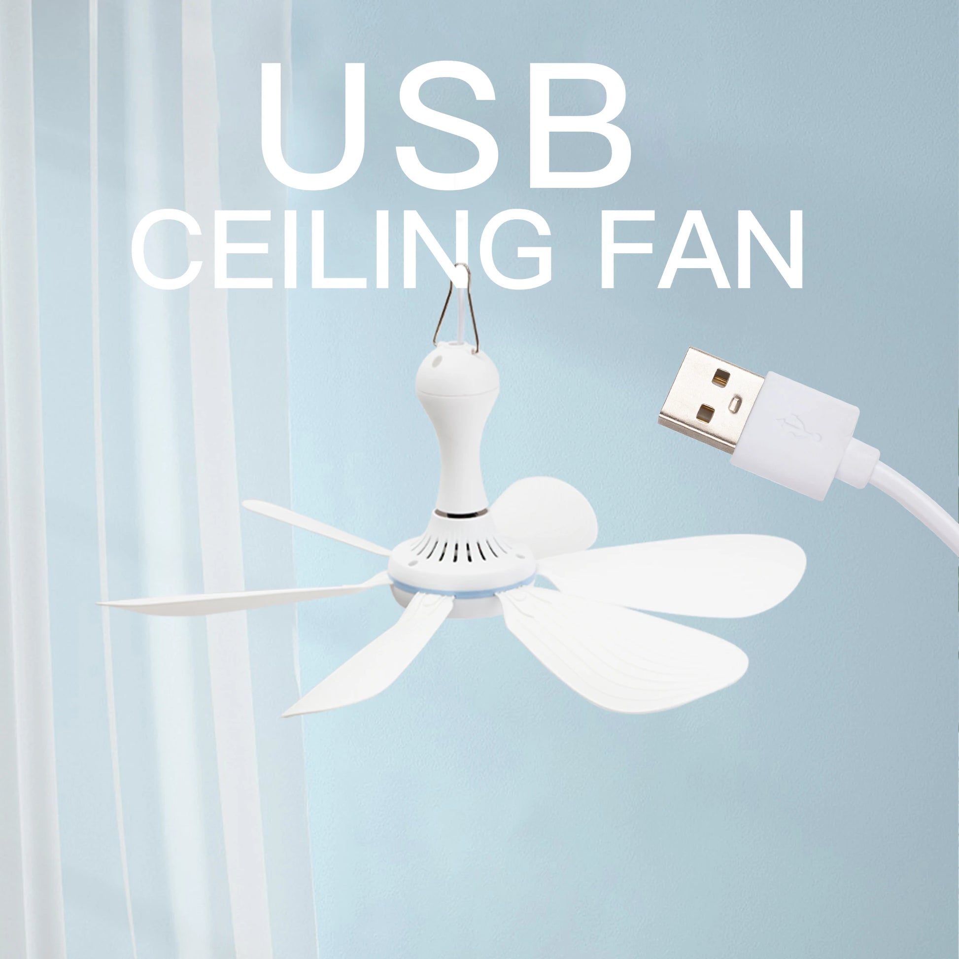 Silent 6 Leaves USB Powered Ceiling Canopy Fan with Remote Control Timing 4 Speed Hanging Fan for Camping Bed Dormitory Tent New Peaceful Pleasures Health and Wellness