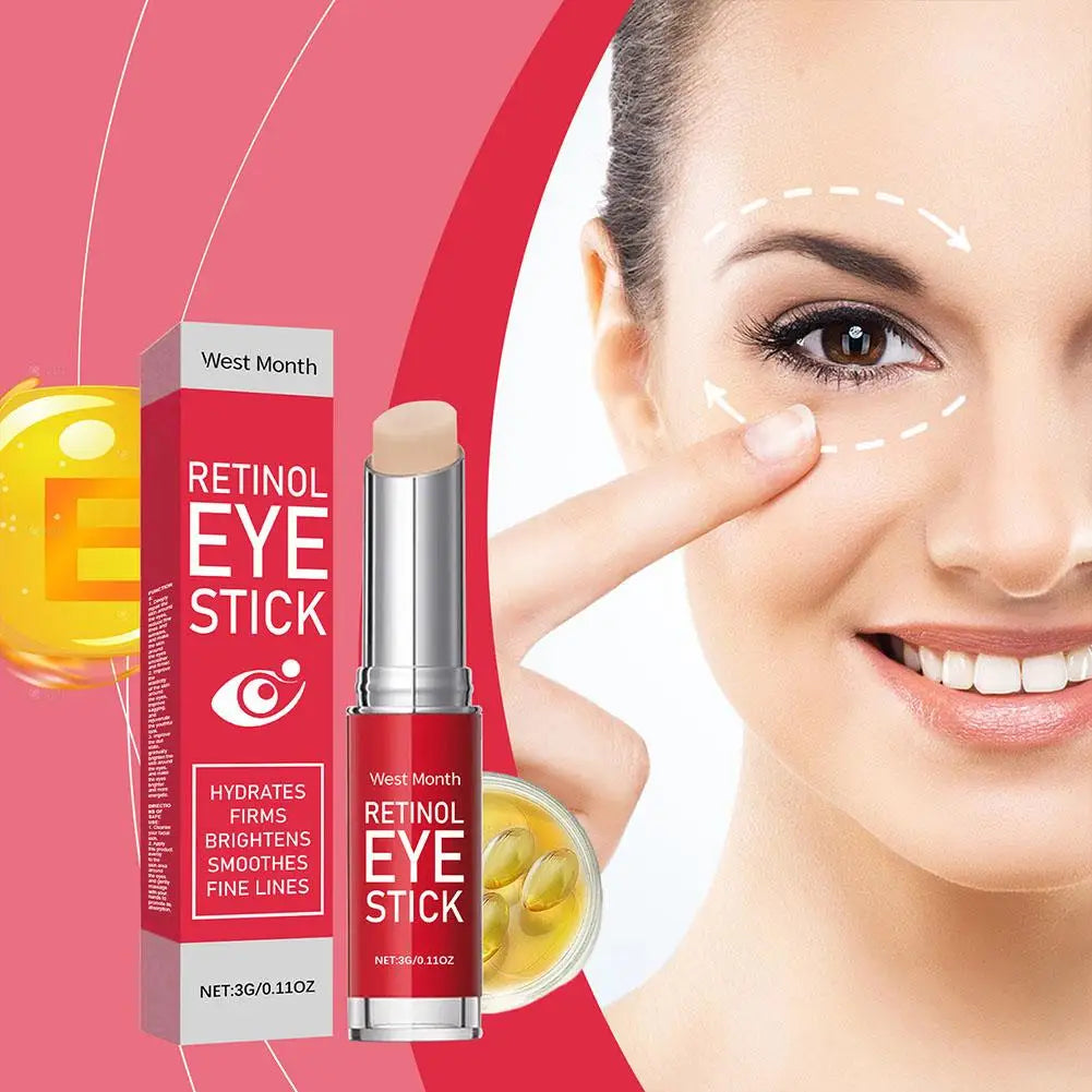 Retinol Eye Stick for Dark Circles, Wrinkles & Puffiness Eye Treatment Stick Peaceful Pleasures Health and Wellness 1pc