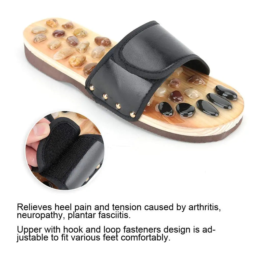 VamsLuna Acupressure Reflexology Slippers | Natural Stone Massage