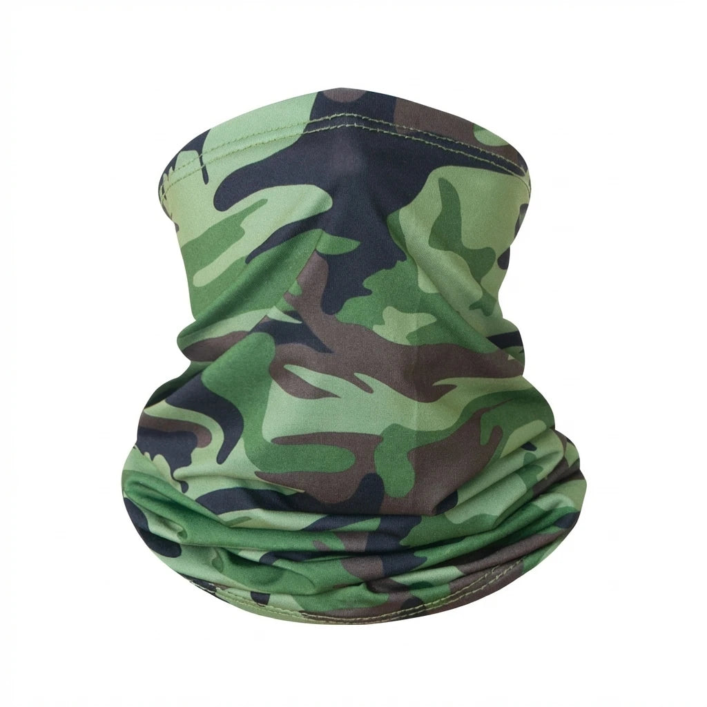Magic-Ice Silk Headband Neck Warmer Sun Protections Lightweight for Outdoor Sports Peaceful Pleasures Health and Wellness Camo army green