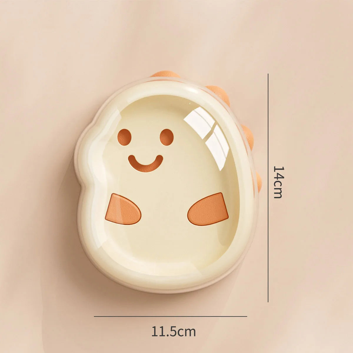 1PCS Plastic Cute Cartoon Double-Layer Soap Box with Lid - Drainage Soap Holder for Home, Bathroom Countertop Soap Container Peaceful Pleasures Health and Wellness Orange