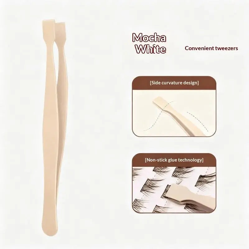 Non-Slip Eyelash Cluster Tweezers | Pro False Lash Applicator