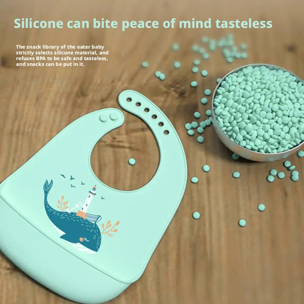Silicone Baby Bib – Waterproof, BPA-Free, Large Food Catcher