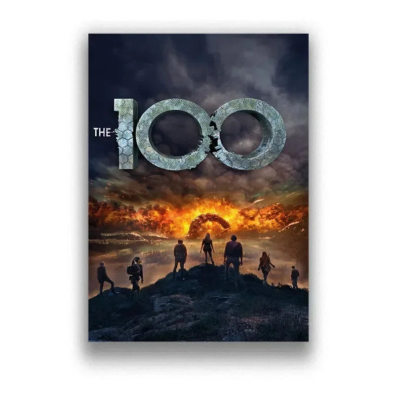 The 100 Season TV Series Minimalist Aesthetics Canvas Painting, Modern Print Wall Art for Living Room Home Decor Peaceful Pleasures Health and Wellness 2 30x40cm Unframed