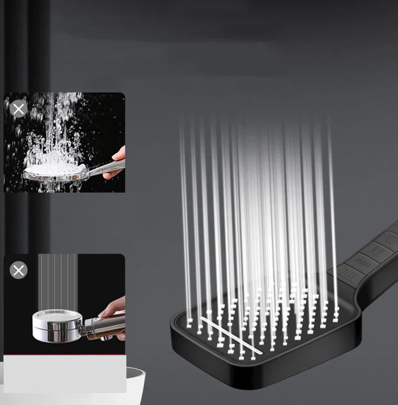 7-Mode Large Panel Shower Head | High Pressure Water Saving
