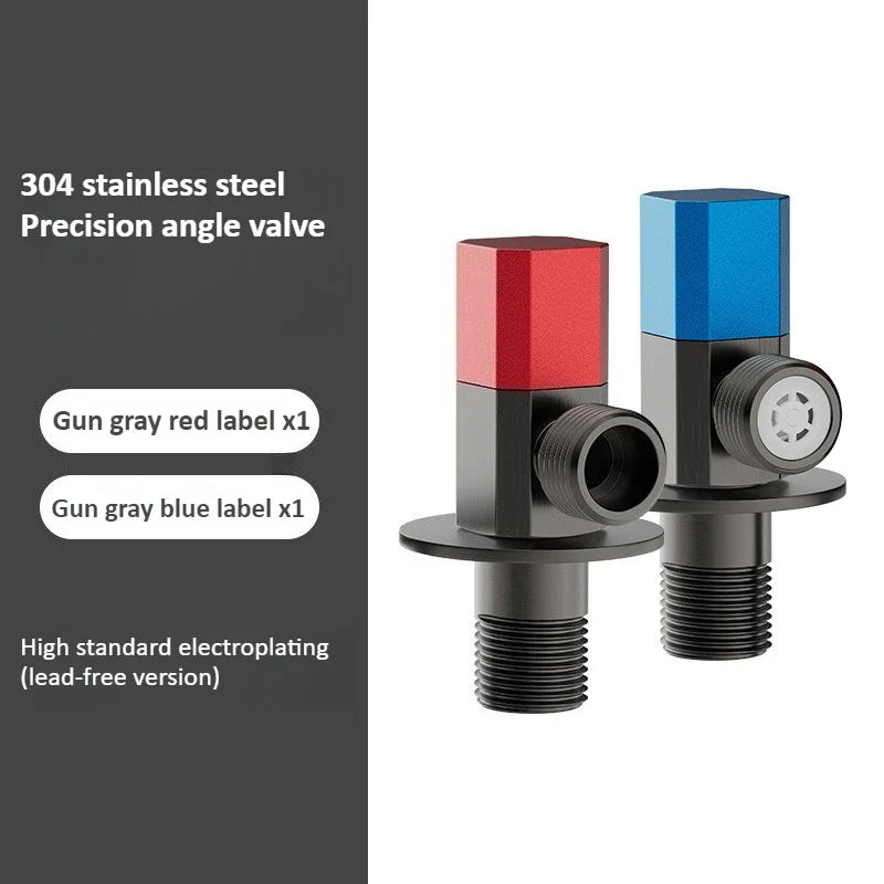Brass Angle Valve – Hot & Cold Threaded Bathroom Shutoff Valve