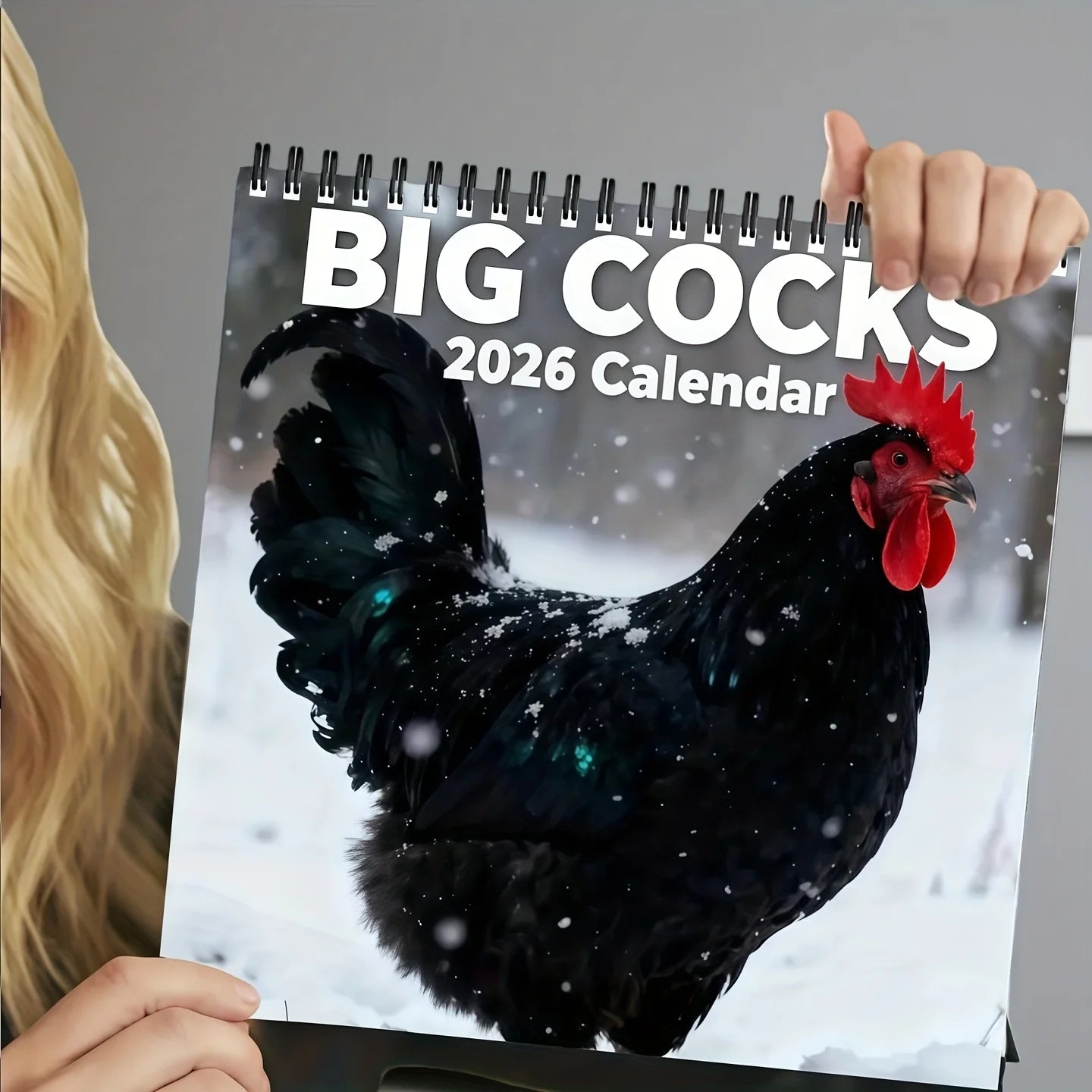2026 Year Fun Rooster Calendar, Thick Spiral Bound Edition, Perfect for Daily Planning & Organizing, High-Quality Paper Material Peaceful Pleasures Health and Wellness
