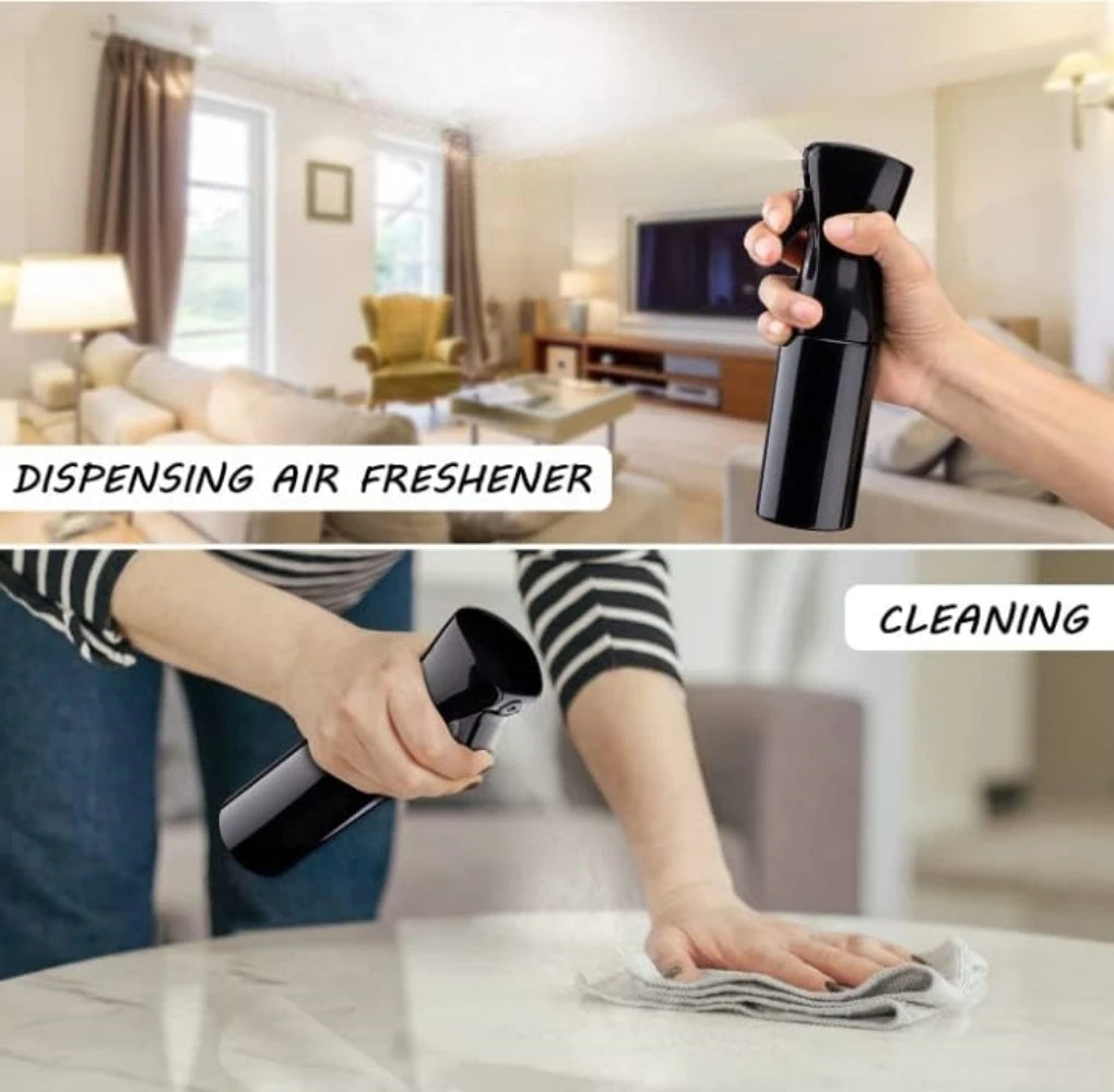200ml Continuous Spray 360° Upside Down Fine Mist Sprayer Refillable High Pressure Water Bottle for Barber Hair Styling Salon Peaceful Pleasures Health and Wellness