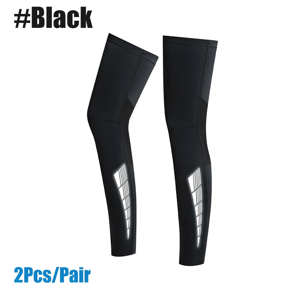 Full Leg Compression Sleeves UPF 50+ | Cycling, Basketball & Running Compression Leg Sleeve Peaceful Pleasures Health and Wellness Black-1Pair XXL