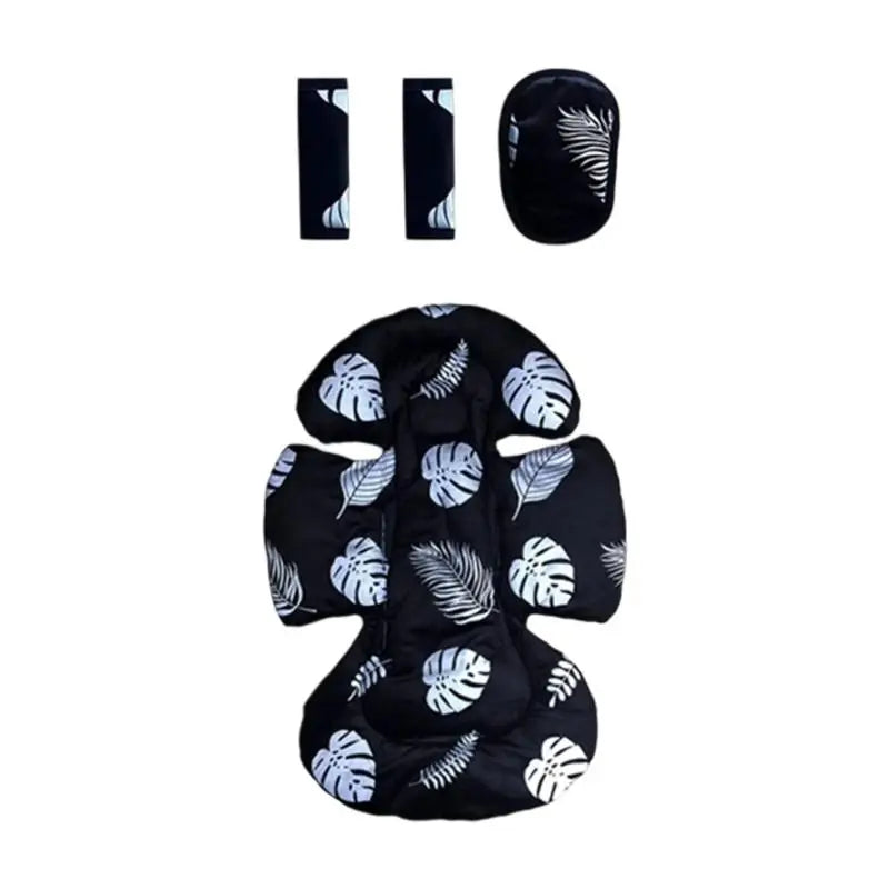 Baby Stroller Cushion Set – Soft Seat Pad & Shoulder Belt Cover