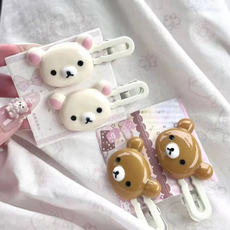 Cute Bear Hairpins Set – Preppy Plastic Hair Accessories for Girls Hairpin Peaceful Pleasures Health and Wellness