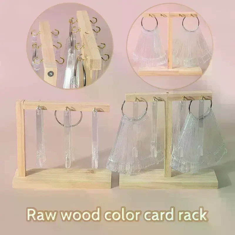 T/L-shaped False Nail Art Color Card Display Stand Gel Polish Template Nail Art Tips Sample Stand Nail Polish Practice Shelf Peaceful Pleasures Health and Wellness