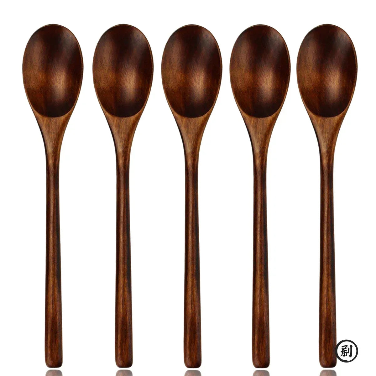 5-Piece Natural Wooden Spoon & Fork Set – Eco-Friendly Tableware