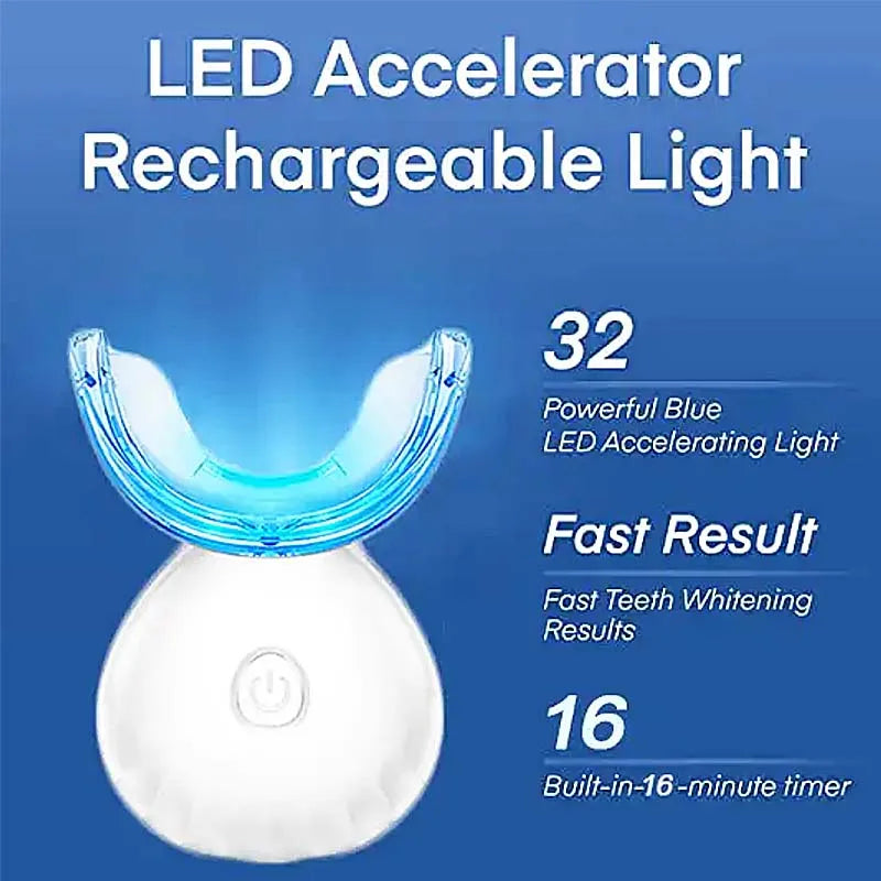 Rechargeable Whitening Kit Dental Instrument Set Teeth Whitening Gel Bleaching System Mouth Trays Peaceful Pleasures Health and Wellness