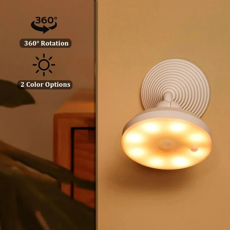 USB Motion Sensor LED Night Light – Multi-Angle Adjustable