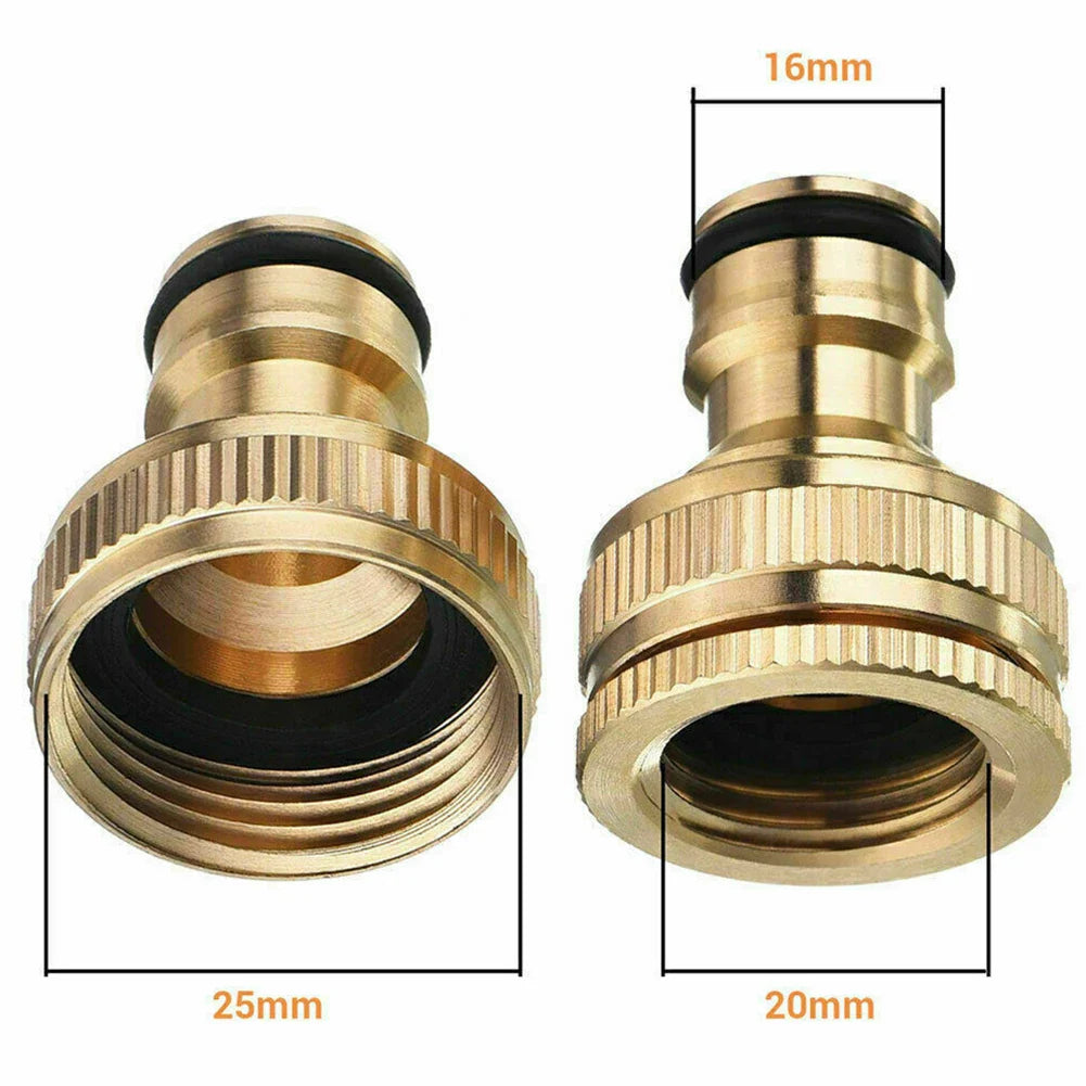 G3/4 to G1/2 Brass Hose Tap Quick Connector | Garden Fitting