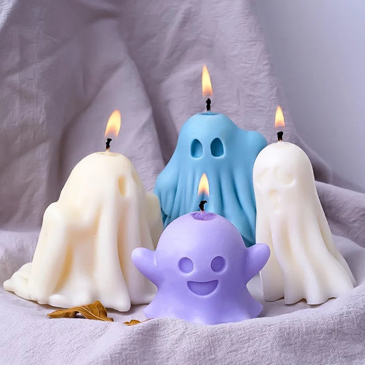 DIY Ghost Candle Silicone Mold Halloween Cute Monster 3D Handmade Peaceful Pleasures Health and Wellness