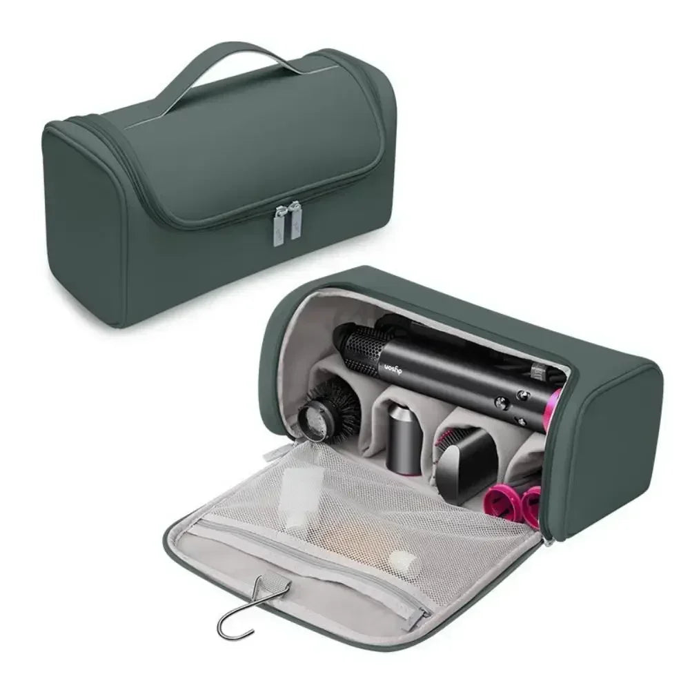 Hot Hideable Hanging Hook Hair Dryer Case Portable Non-slip Hair Tools Pouch Water proof Large Capacity Curling Iron Storage Bag Peaceful Pleasures Health and Wellness Green