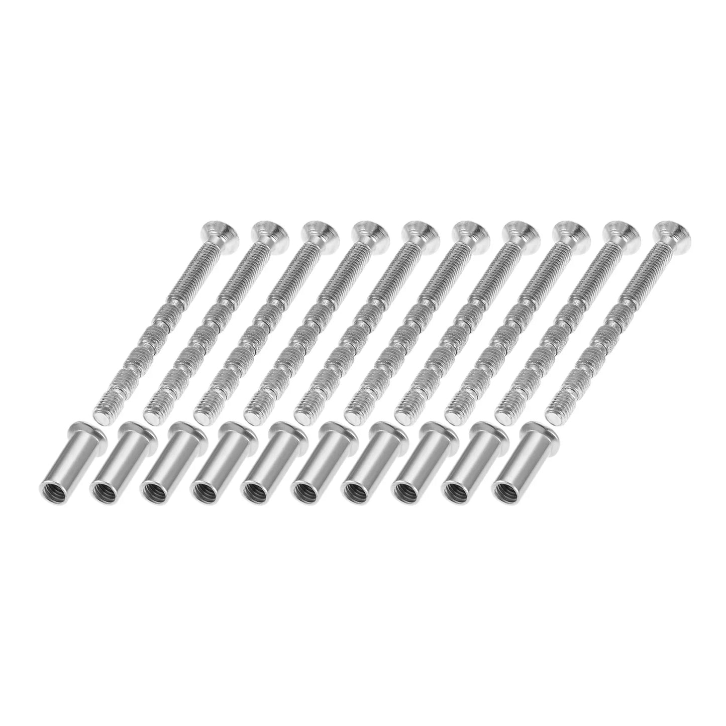 10-Set Iron Cuttable Screws M5×60mm for Door Handles & Knobs