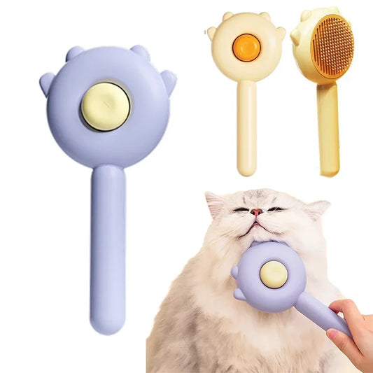 Self-Cleaning Pet Grooming Brush | Cat & Dog Deshedding Comb Pet Grooming Brush Peaceful Pleasures Health and Wellness