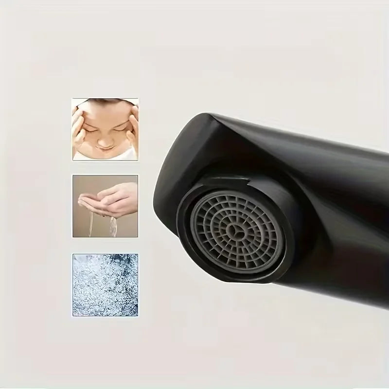 Black 304 Stainless Steel Bathroom Faucet | Hot & Cold
