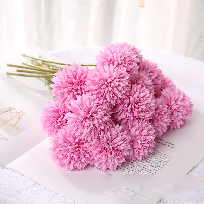 Silk Dandelion Flower Ball – Artificial Wedding Bouquet Decor