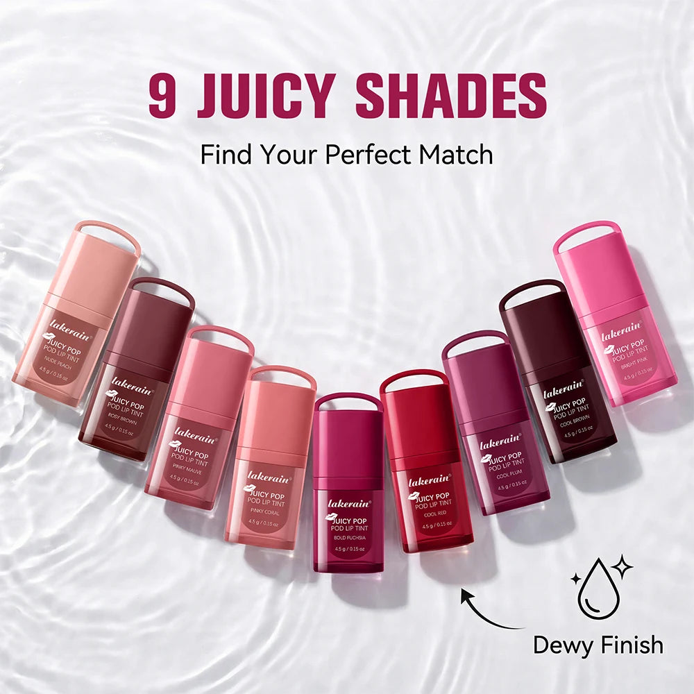 Juicy Hydrated Lip Tint Buildable Glossy Finish Ceramide Peptide Water-to-oil Formula Long-lasting Color Buckle Design Lip Tint Peaceful Pleasures Health and Wellness