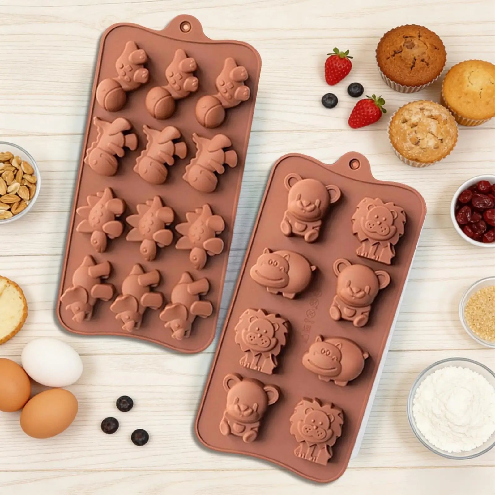 Chocolate Mold 6 Pieces Non Stick Easy Release Jelly Candies Molds for Fudge Jelly Pastry Ice Soap Snacks Gummies Cupcake Peaceful Pleasures Health and Wellness