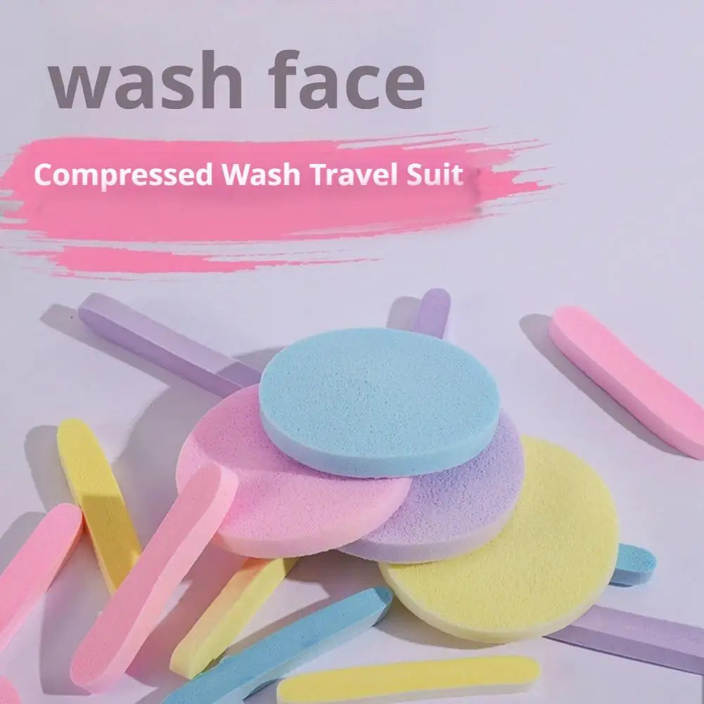Compressed Facial Sponge Set – 12 PCS PVA Face Cleansing & Makeup Removal Puffs Peaceful Pleasures Health and Wellness