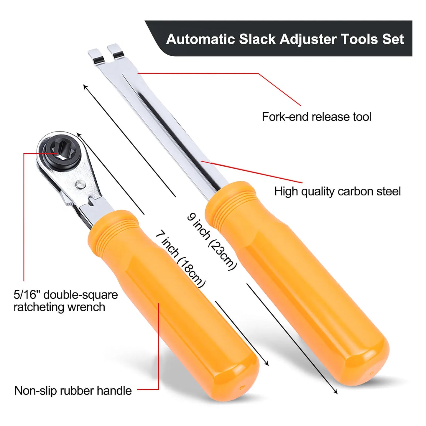 5/16" Slack Adjuster Tool & Ratchet Wrench for Semi Trucks