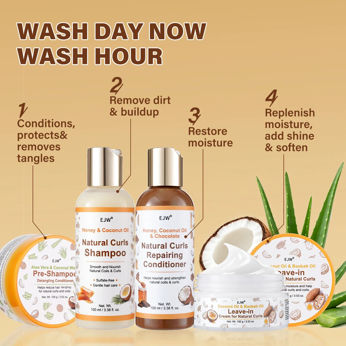 Pre-Shampoo Detangler with Aloe & Coconut | Pre-Poo Treatment