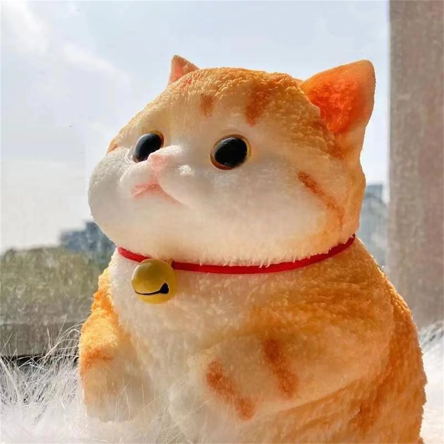 Chubby Orange Cat Plush Fidget Toy | Cute Stress Relief Squeeze