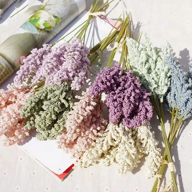 PE Lavender Artificial Flowers – Wedding & Home Décor Bouquet