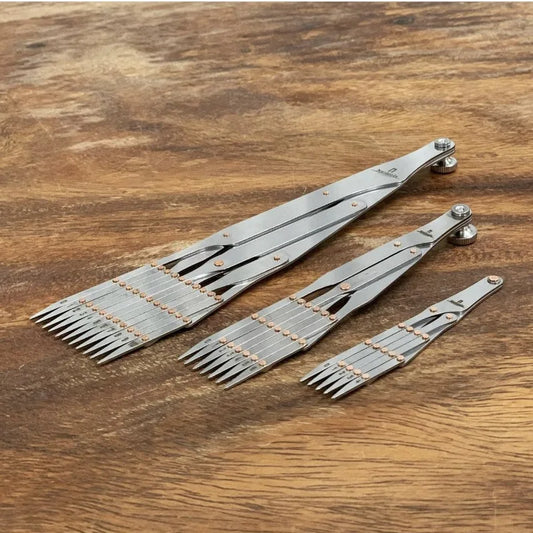 Leather Craft Belt Quick Mark Equally Spacing Isometric Divider Ruler Tool Knife Cutter Punch DIY Leatherworker Auxiliary Tools Peaceful Pleasures Health and Wellness 7 teeth