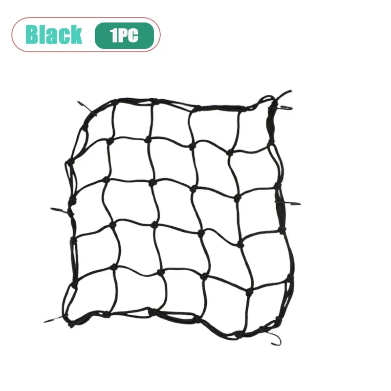 Motorcycle Elastic Cargo Net 40x40cm – Helmet & Luggage Bungee
