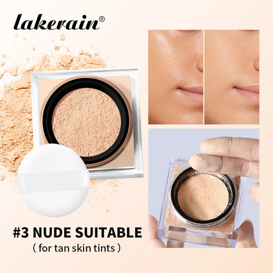 Loose Setting Powder & Puff – Matte, Oil Control, All Skin Types Loose Setting Powder Oasis Select