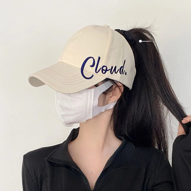 Women's Sun Hat with Ponytail Hole | Breathable Baseball Cap