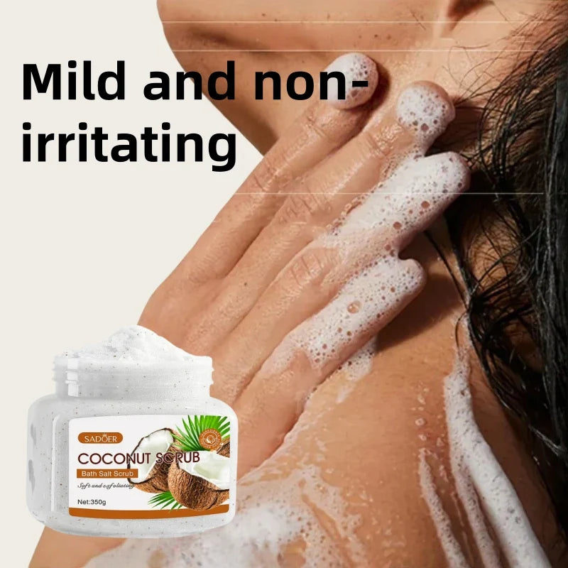 SADOER 350g Coconut Body Scrub – Walnut Shell & Glycerin