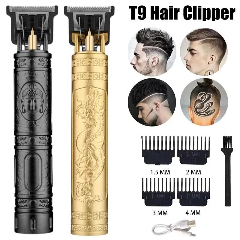T9 Vintage Hair Trimmer USB Fast Charging Hair Cutting Machine Electric Hair Clipper Portable Shaver Barber Professional Barber Peaceful Pleasures Health and Wellness