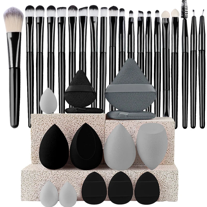 RUNTOIN 20Pcs Makeup Brush Set – Face & Eye Cosmetic Brushes